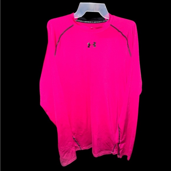 Under Armour Men's Pink and Black Compression Shirt size XXL - Picture 3 of 5